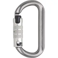 Austrialpin Ovalo ID Aluminium 3-Way Auto-Lock Moschettoni a ghiera grigio