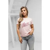 Guess Marciano GUESS Cn Ss Love Triangle Pink Pearl Taglia: M | Maglie Sportivi Outlet | Donna | Rosa