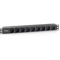 Equip 333282 Steckdosenleiste 19"(1HE)9fach Schukon,1,8m Kabel sw