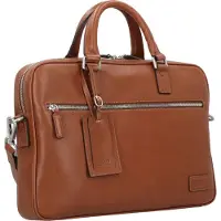 PICARD Authentic Valigetta Vera Pelle 40 cm Vano porta PC marrone