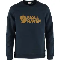 Fjällräven - Felpa in cotone biologico - Fjällräven Logo Sweater M Dark Navy per Uomo in Cotone - Taglia L - Blu navy