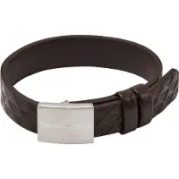 Emporio Armani Bracciale Pelle Uomo Logo Eagle EGS3135040 — Bracciale