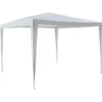 VCM Gazebo | dimensioni circa 3x3 m | telone PE idrorepellente 110g / m² | tenda per feste | tenda da giardino con struttura in acciaio | tenda per feste | bianco