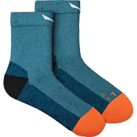 Salewa MTN TRN All Mountain QRT Sock Calze da trekking Uomo (45-47, blu/turchese)
