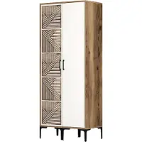 Skye Decor , armadio di alta qualità, noce e bianco, 80 cm, 201,4 cm | 100% melaminico