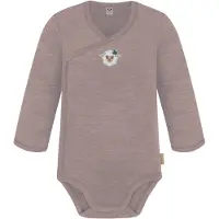 Normani Tutina / body per bambino 'Kaitaia' nudo / verde scuro / rosa antico / bianco