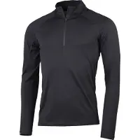 Lundhags Gimmer Merino Light 1/2 Zip Intimo lana merinos Uomo (S, nero/grigio)