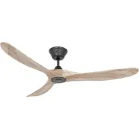 CasaFan Ventilatore da soffitto ECO GENUINO nero/legno chiaro 152 cm silenzioso