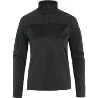 Fjällräven Women's Abisko Lite Fleece Half Zip Pullover in pile Donna (XS, nero)
