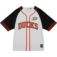 Mitchell & ness Casacca Bottoni Uomo Nhl Practice Day Button Front Jersey Anaduc White
