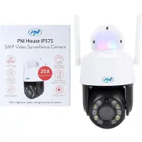 Pni Telecamera di videosorveglianza House IP575 5MP WiFi con IP, zoom ottico 20x, obiettivo varifocale