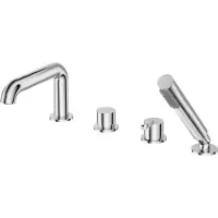 Deante 4-hole bath mixer with shower set