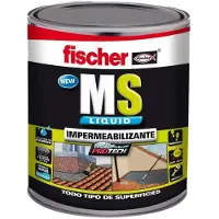 Fischer - Vernice idrorepellente (secchio da 1 kg) MS Polimero grigio, idrorepellente e per esterni