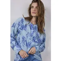 DIDI Blouse Sari Light Green Fineliner Print Taglia: 40 | Maglie a manica lunga Outlet | Donna | Verde