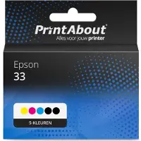 PrintAbout Cartuccia compatibile Epson 33 (C13T33374012) - 5 colori Multipack