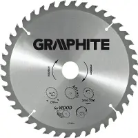 Graphite GRAFITE Lama per sega, widia, 205 x 30 mm, 36 denti
