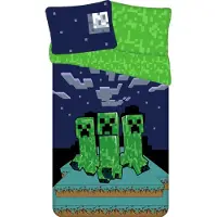 Tinisu Biancheria da letto Minecraft Creeper - morbido cotone 140x200 cm cuscino e piumone