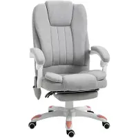 Vinsetto Sedia da ufficio con funzione massaggio, grigio chiaro