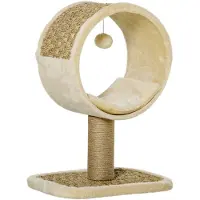 PawHut Tiragraffi per gatti piccolo Giocattolo per gatti Albero per gatti Tronco da gioco per gatti Juta