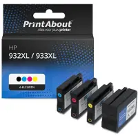 PrintAbout Cartuccia compatibile HP 932XL / 933XL (C2P42AE) - 4 colori Alta Capacità Multipack