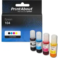 PrintAbout Cartuccia compatibile Epson 104 (C13T00P14/24/34/440) - 4 colori Multipack