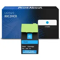 PrintAbout Toner compatibile Lexmark 80C2HC0 (802HC) - Ciano Alta capacità