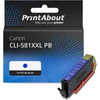 PrintAbout Cartuccia compatibile Canon CLI-581XXL PB - Blu fotografico Capacità extra-elevata