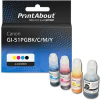 PrintAbout Cartuccia compatibile Canon GI-51PGBK/C/M/Y - 4 colori Multipack