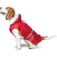 Hunter Dog Coat Uppsala Rain Cappottini per cani (Rücken 60 cm - Hals 34-72 cm / Bauch 58-74 cm, rosso)