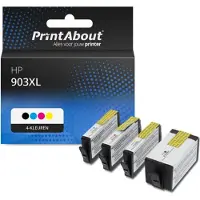 PrintAbout Cartuccia compatibile HP 903XL (3HZ51AE) - 4 colori Multipack