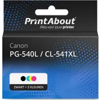 PrintAbout Cartuccia compatibile Canon PG-540L / CL-541XL - Nero + 3 colori Alta capacità Multipack
