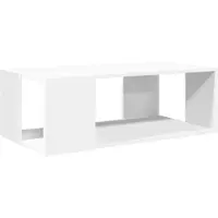 vidaXL Tavolino bianco 89,5x48x30 cm materiale a base di legno