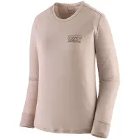Patagonia Women's L/S Cap Cool Merino Graphic Shirt Maglia merino Donna (XL, marrone/fuchsia)