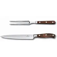 Victorinox Grand Maître Carving Set 7.7240.2, legno d'acero, set di coltelli trincianti da 2 pezzi