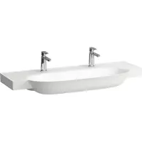 Laufen The New Classic lavabo, encastré, sans trop-plein, 2 trous pour robinet, 1200x480mm, H8138587571151, H8138587571151