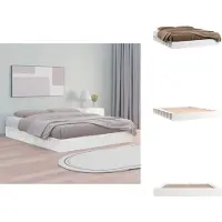 vidaXL Letto in legno massiccio bianco 150x200 cm - Letti & reti