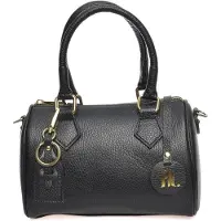 Anna Luchini Borsa A Mano In Pelle Nero — Borsa a mano