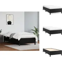 vidaXL Struttura letto nera 90x200 cm in Pelle finta - Letti e strutture letto
