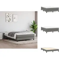 vidaXL Letto a molle insacchettate grigio scuro 140x200 cm tessuto - Letti e strutture letto