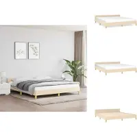 vidaXL Struttura letto con testiera in tessuto crema 180x200 cm - Letti e strutture letto