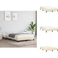 vidaXL Struttura letto crema 120x200 cm in tessuto - Letti e strutture letto