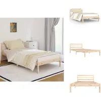 vidaXL Letto in legno massiccio di pino 100x200 cm - Letti e strutture letto