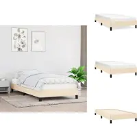 vidaXL Struttura letto crema 90x200 cm in tessuto - Letti e strutture letto