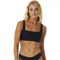 Rip Curl Women's Premium Surf Crop Parte superiore bikini Donna (L, nero)