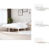 vidaXL Letto in legno massiccio bianco 180x200 cm - Letti e strutture letto
