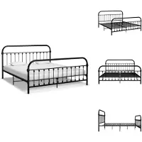 vidaXL Struttura letto in metallo nero 180×200 cm - Letti e strutture letto