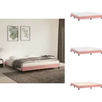 vidaXL Struttura letto rosa 180x200 cm in velluto - Letti e strutture letto