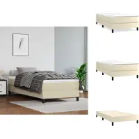 vidaXL Letto a molle insacchettate crema 90x200 cm in Pelle finta - Letti & strutture letto
