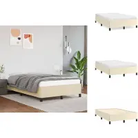 vidaXL Struttura letto crema 120x200 cm in Pelle finta - Letti e strutture letto