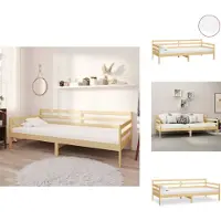 vidaXL Letto da giorno con materasso 90x200 cm in legno di pino massiccio - Letti e strutture letto